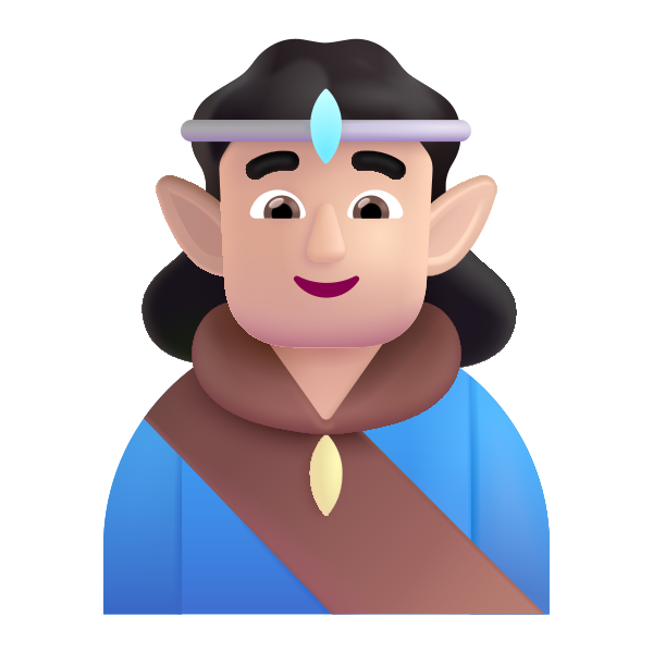 Man Elf Color Light Vector