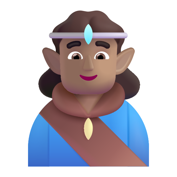 Man Elf Color Medium Vector