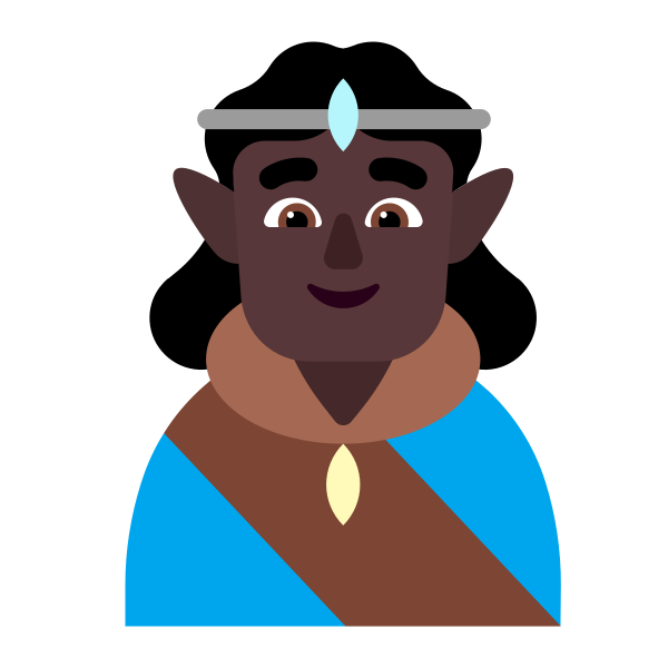 Man Elf Flat Dark Vector