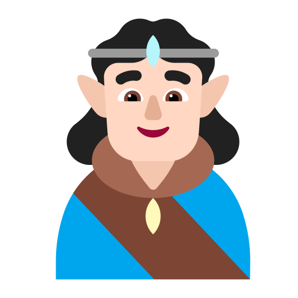 Man Elf Flat Light Vector