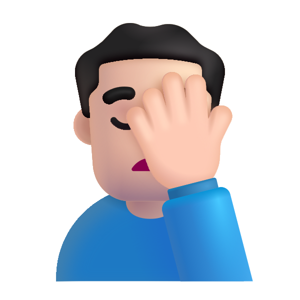 Man Facepalming Color Light