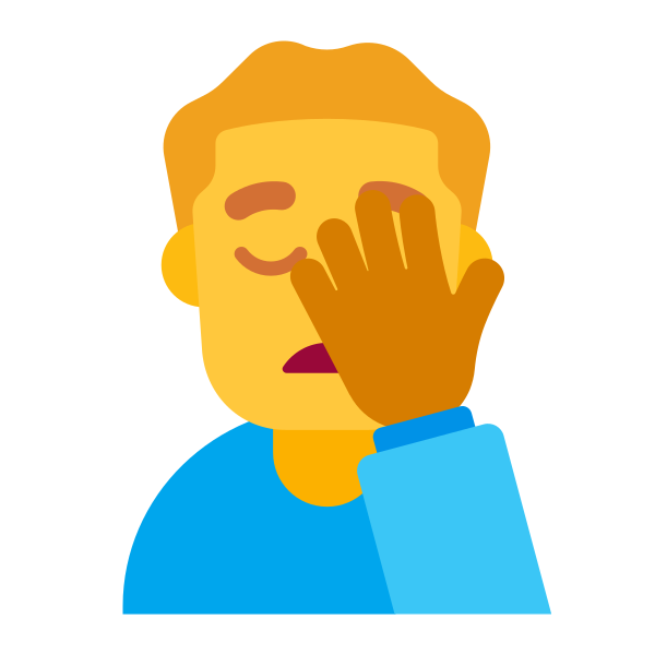 Man Facepalming Flat Default