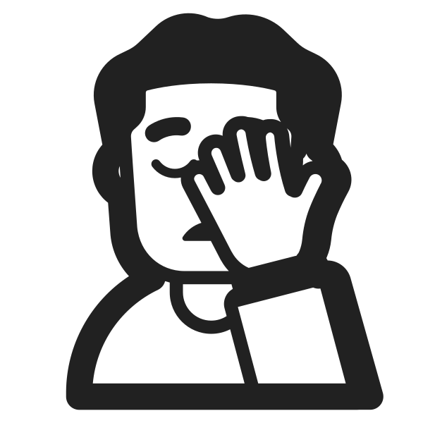 Man Facepalming High Contrast Default