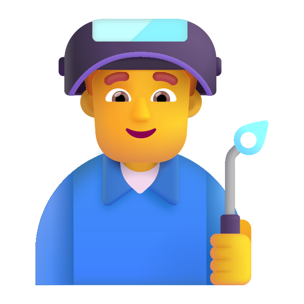 Man Factory Worker Color Default Vector