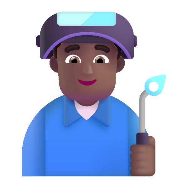 Man Factory Worker Color Medium Dark Vector