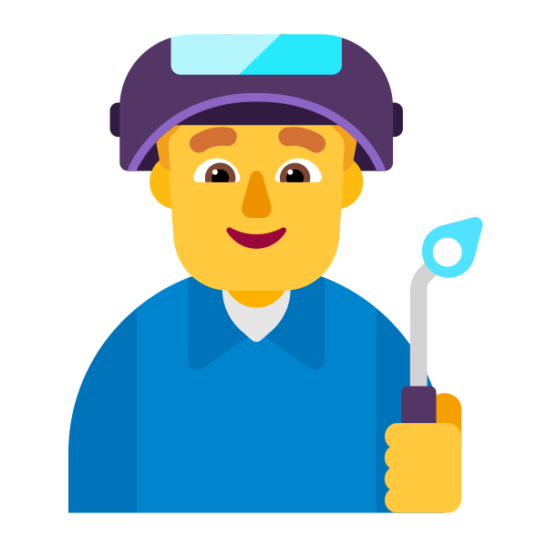 Man Factory Worker Flat Default Vector