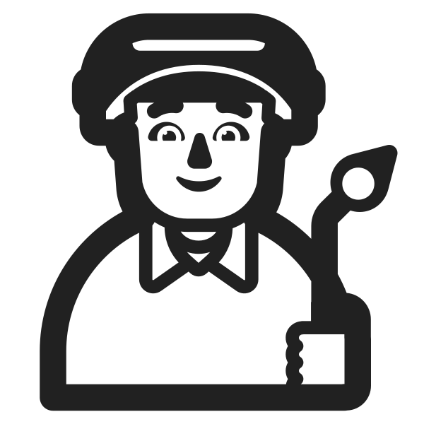 Man Factory Worker High Contrast Default Vector