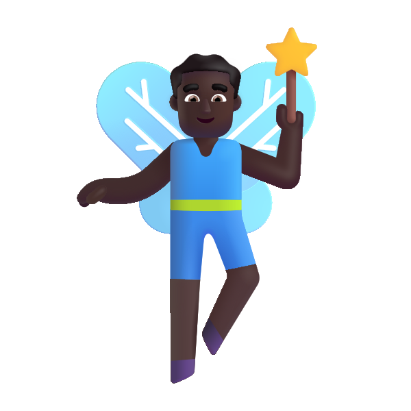 Man Fairy Color Dark Vector