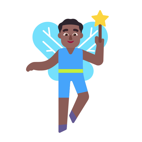 Man Fairy Flat Medium Dark