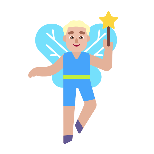 Man Fairy Flat Medium Light