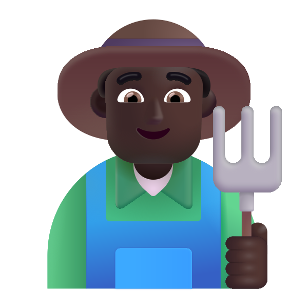Man Farmer Color Dark Vector