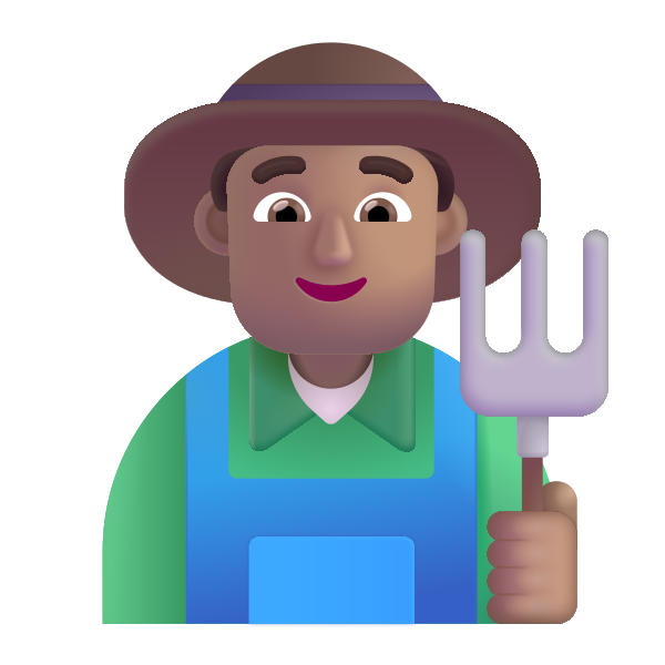 Man Farmer Color Medium