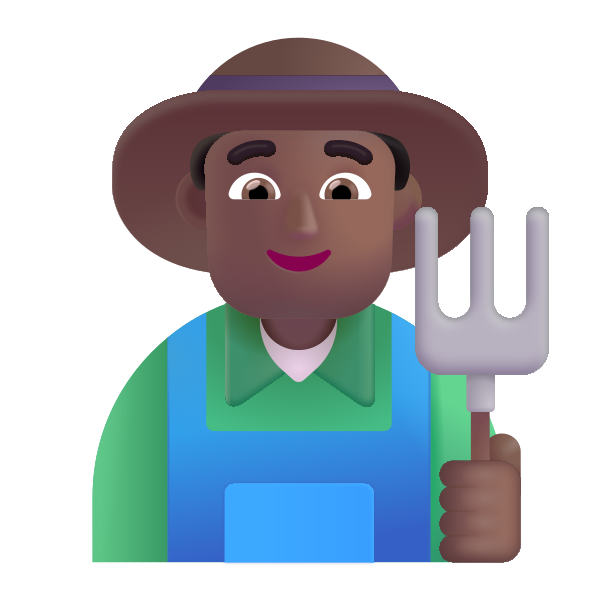 Man Farmer Color Medium Dark