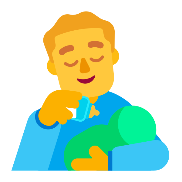 Man Feeding Baby Flat Default Vector