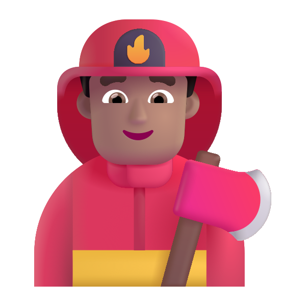 Man Firefighter Color Medium