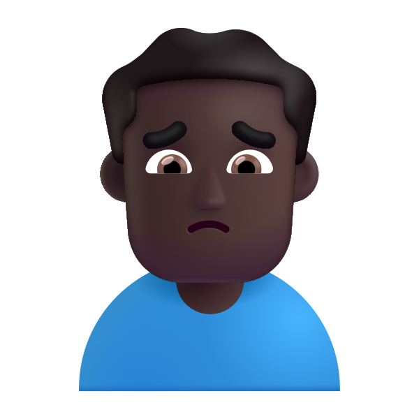 Man Frowning Color Dark Vector