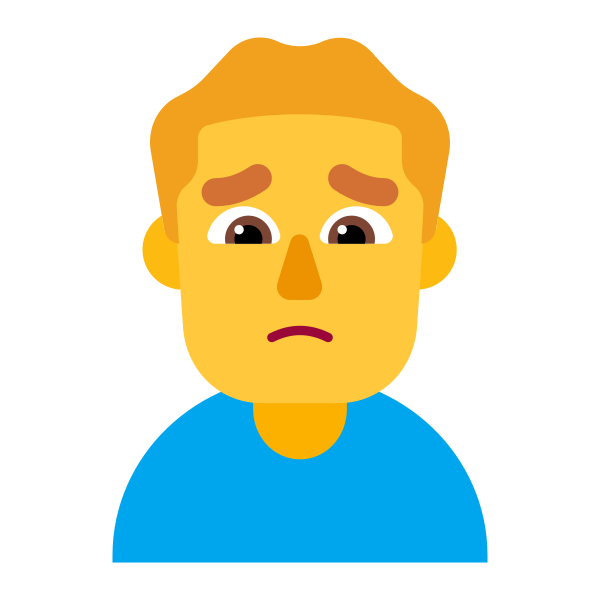 Man Frowning Flat Default Vector