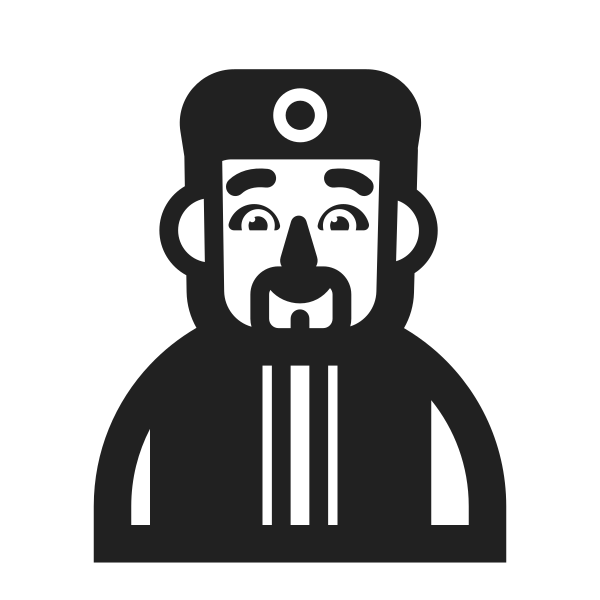 Man Genie High Contrast Vector