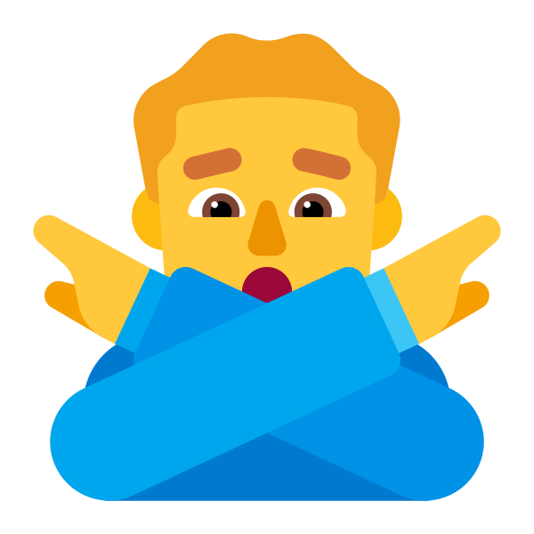 Man Gesturing No Flat Default