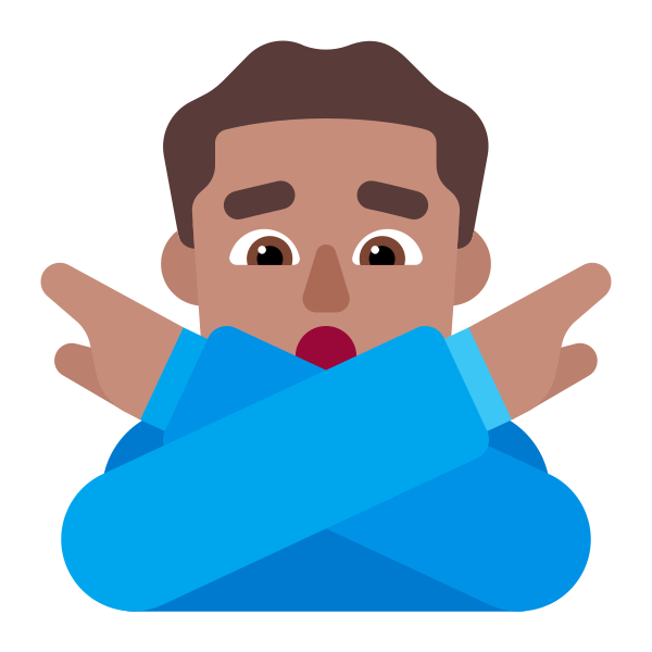 Man Gesturing No Flat Medium