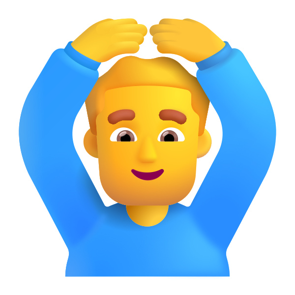 Man Gesturing Ok Color Default