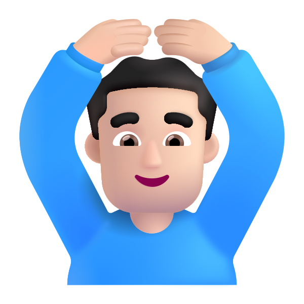 Man Gesturing Ok Color Light