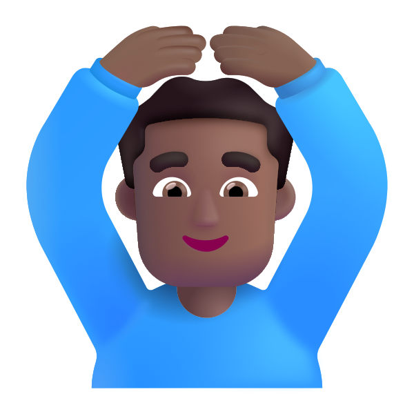 Man Gesturing Ok Color Medium Dark Vector