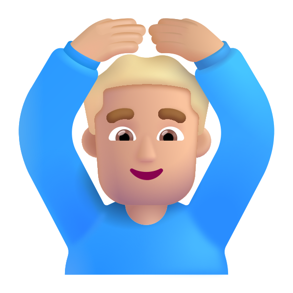 Man Gesturing Ok Color Medium Light