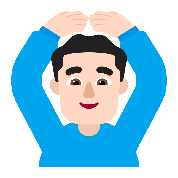 Man Gesturing Ok Flat Light Vector
