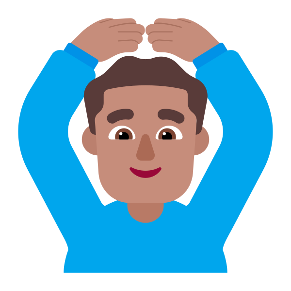 Man Gesturing Ok Flat Medium Vector