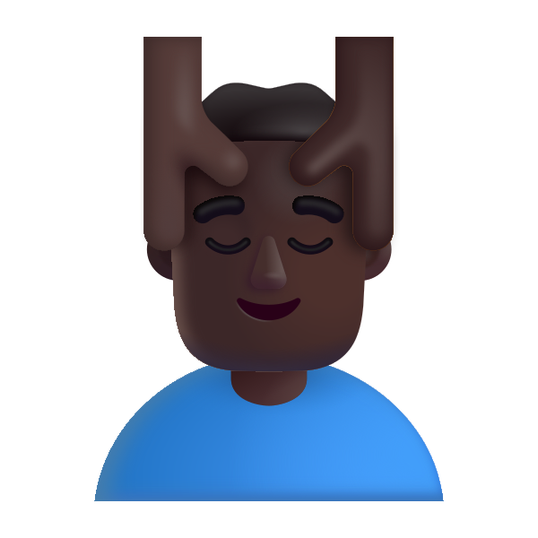 Man Getting Massage Color Dark Vector