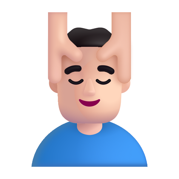 Man Getting Massage Color Light Vector