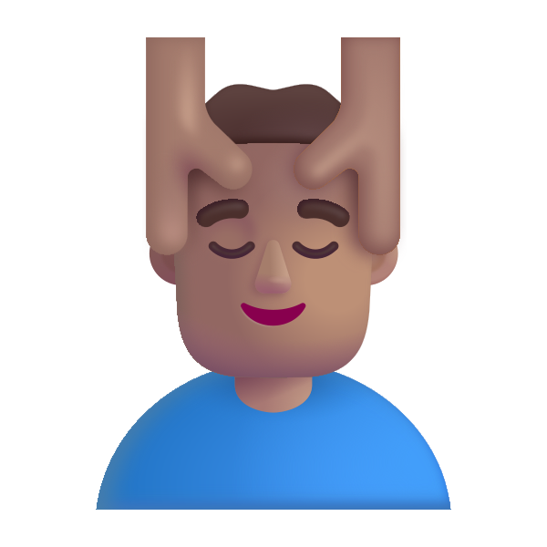 Man Getting Massage Color Medium Vector