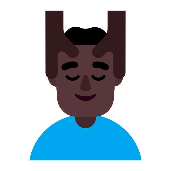 Man Getting Massage Flat Dark Vector