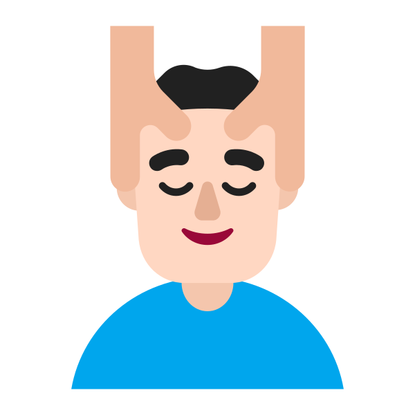 Man Getting Massage Flat Light Vector