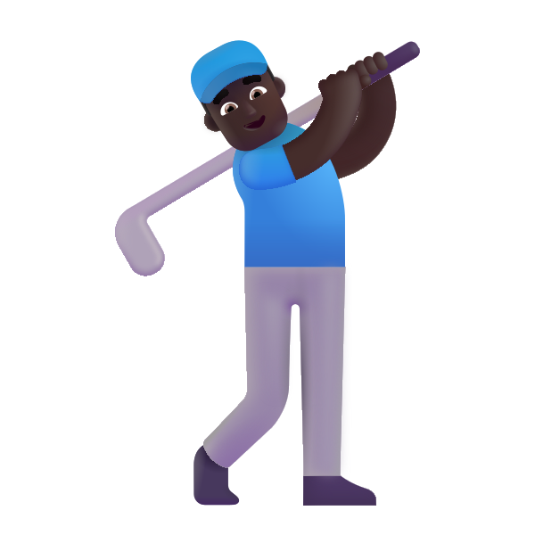 Man Golfing Color Dark
