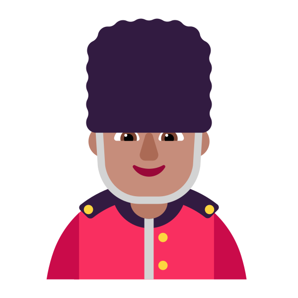 Man Guard Flat Medium Vector