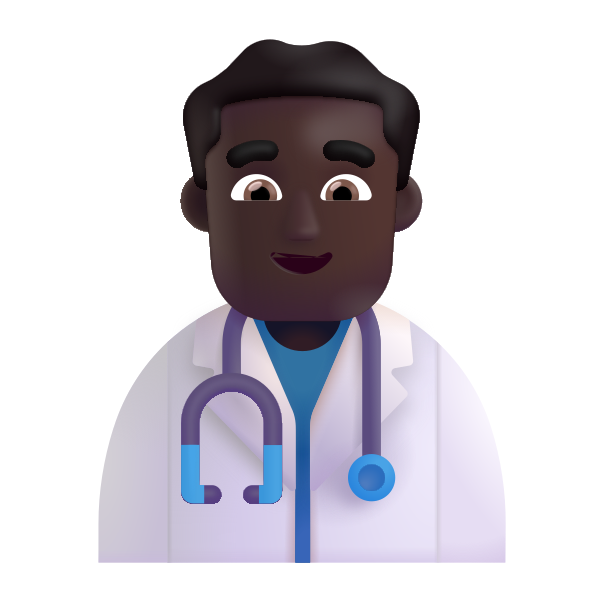 Man Health Worker Color Dark Vector