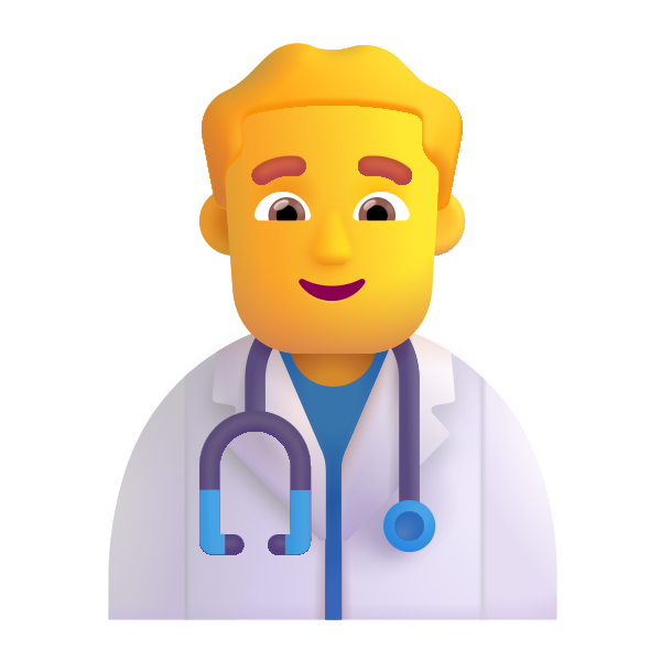 Man Health Worker Color Default Vector