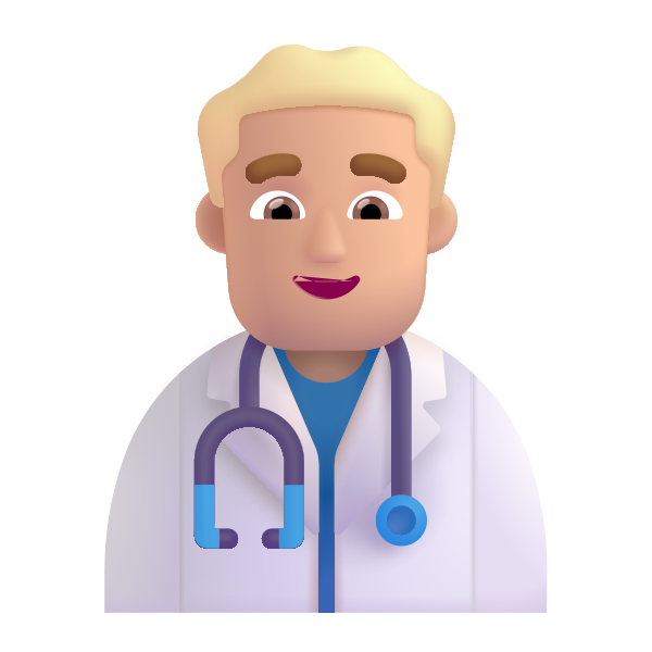 Man Health Worker Color Medium Light