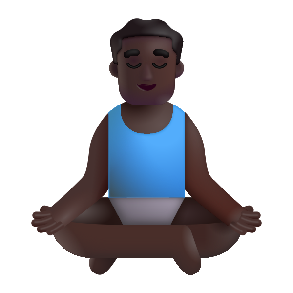 Man In Lotus Position Color Dark Vector