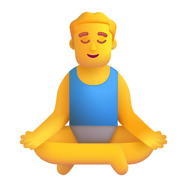 Man In Lotus Position Color Default