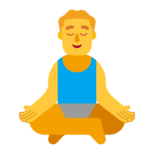 Man In Lotus Position Flat Default Vector