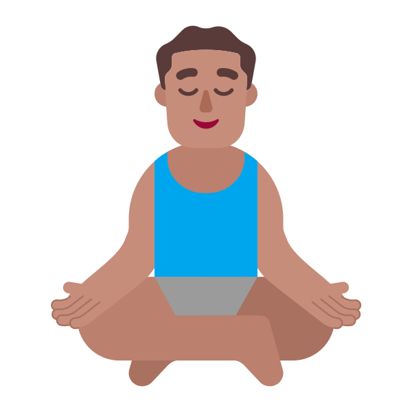 Man In Lotus Position Flat Medium Vector