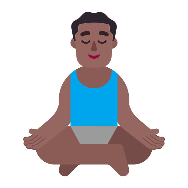 Man In Lotus Position Flat Medium Dark Vector