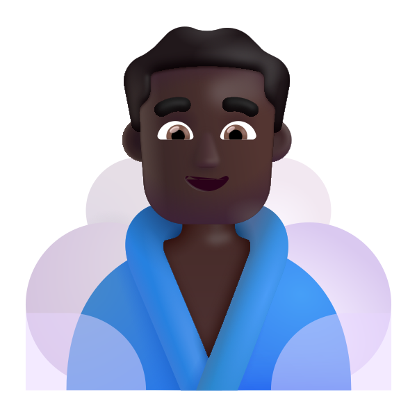 Man In Steamy Room Color Dark Vector