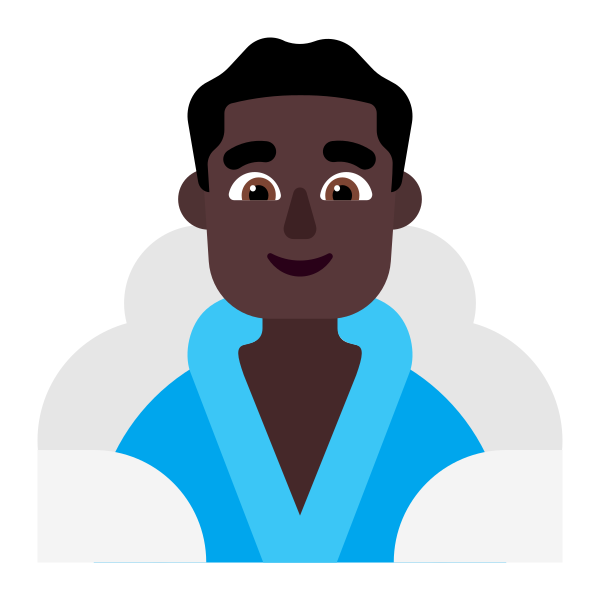 Man In Steamy Room Flat Dark Vector