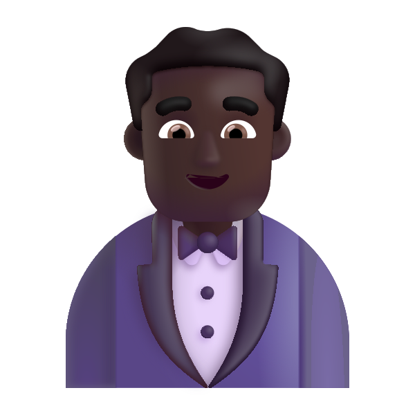 Man In Tuxedo Color Dark Vector