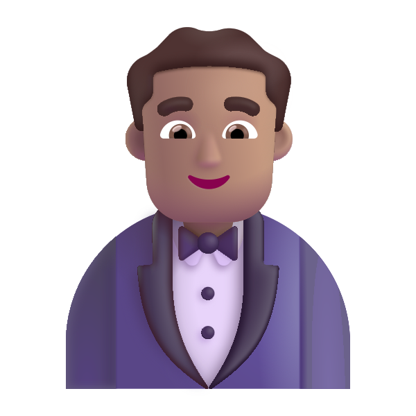 Man In Tuxedo Color Medium Vector