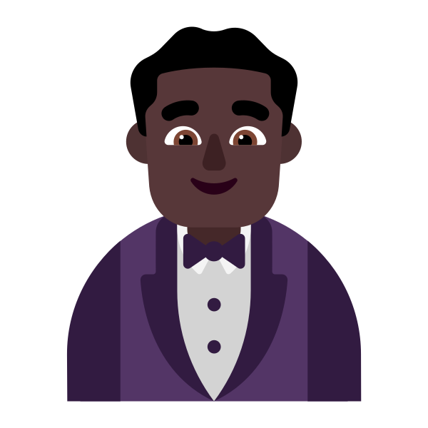Man In Tuxedo Flat Dark Vector